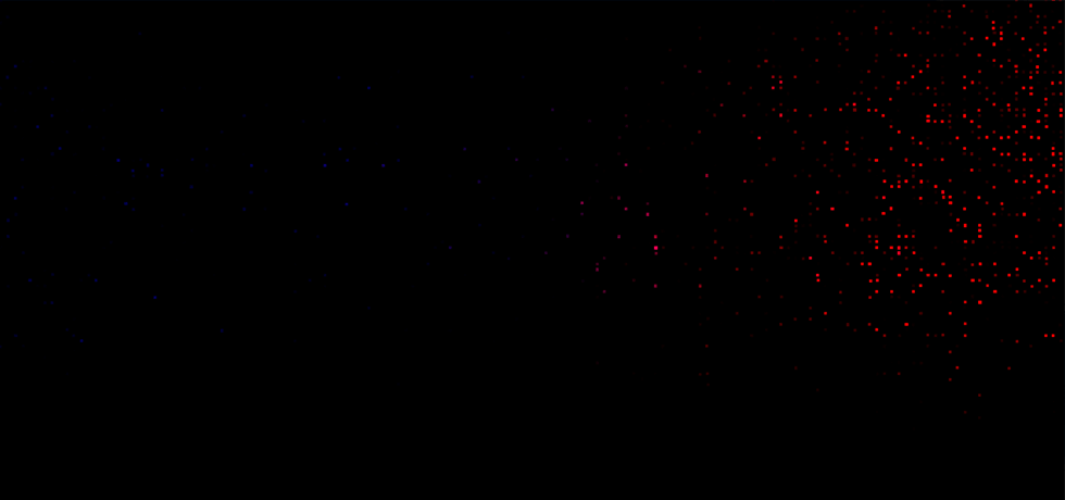 Black with red pin point lights in the right corner