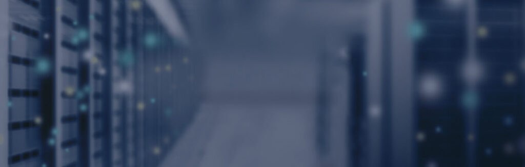 Blurred grey/blue datacentre racks
