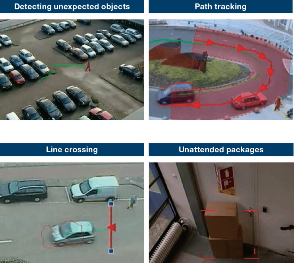 4 screens of cars parking