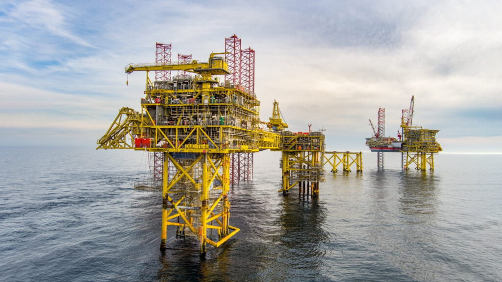 TotalEnergies Oil rig in the North Sea