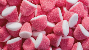 Group of sugared red and white swests