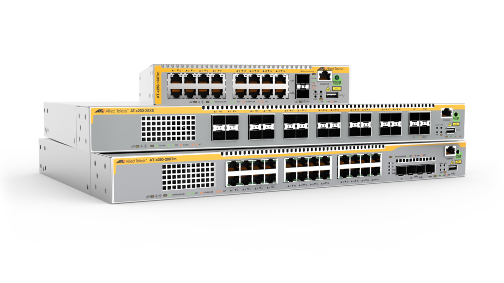 x250 Series group of stacked switches