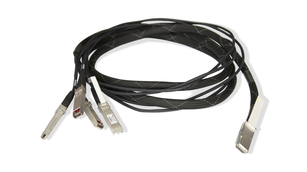 QSFP-4x10G coiled cable